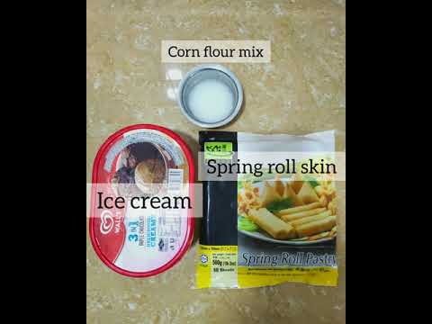 POPIAH AISKRIM | ICE CREAM ROLLS | FRIED ICE CREAM | SPRING ROLL ICE CREAM | EASY RECIPE