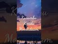 Aradhike Lyrics Status WhatsApp Status IRFU SALU