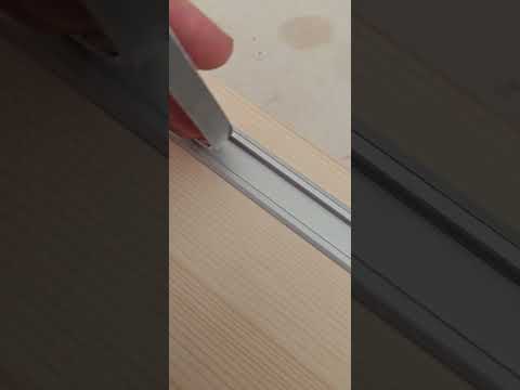 lipire banda LED pe profil aluminiu îngropat. #cool #omg #furnitureproduction #furniture #wood