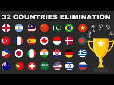 32 Countries 31 Eliminations Marble Race in Algodoo #5