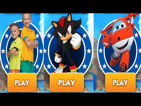 Super Wings: Jett Run Vs Sonic Dash vs Vlad & Niki Run - Shadow Unlocked vs All Bosses Zazz Eggman