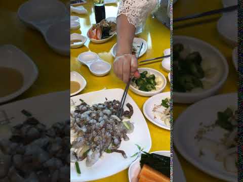 【韓國。釜山。札嘎其站】札嘎其市場-生章魚