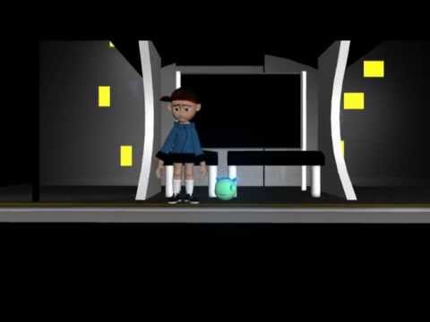 Bus stop 3D Maya Animation