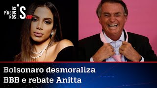 Bolsonaro rebate Anitta após questionamento sobre post contra o ‘Big Brother’
