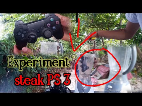 experiment, steak PS 3,blender kalah alias kapok,ini yang terjadi
