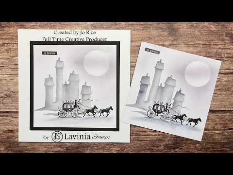 Horse & Carriage Journey by Jo Rice #laviniastamps #cardmakingvideo #stickerstencils