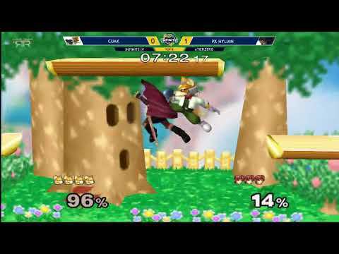 INFINITE 4 - RG PX-Hylian (Marth) VS Cuak (Fox) - Smash Melee Losers Quarters