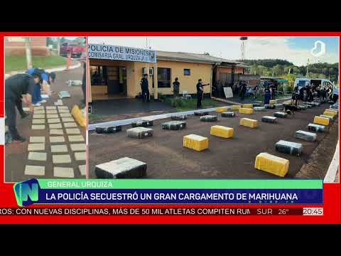 #ElNoticiero: la Policía secuestró un gran cargamento de marihuana en General Urquiza