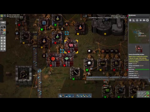 Factorio Bob + Angel + Clowns+30 science