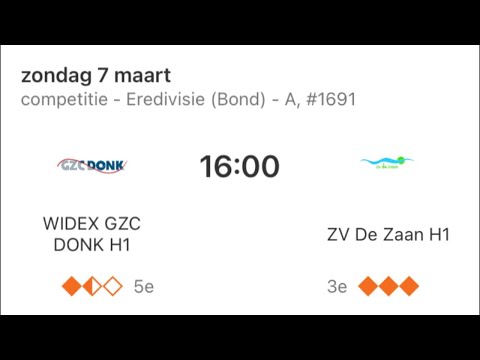 WIDEX GZC Donk H1 - ZV De Zaan H1