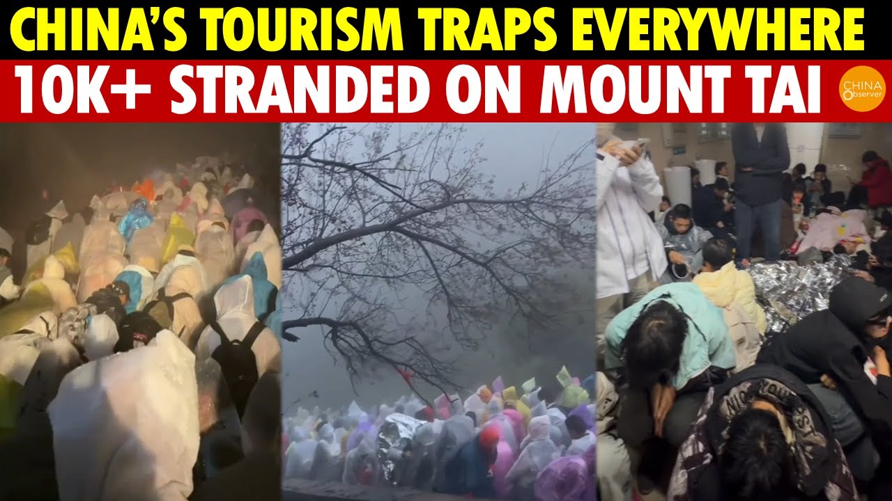 China’s Tourism Traps Everywhere: 10K+ Stranded on Mount Tai, Toilets Packed with Overnight Tourists