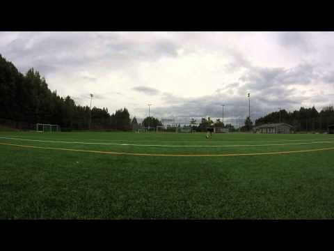 Crossbar shot 55 meters