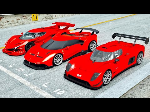 Ferrari P80/C vs Apollo Intensa Emozione vs Ultima RS 2020 at Le Mans 24h Circuit