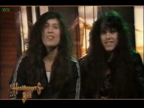 Chuck Billy and Alex Skolnick (Testament) Hosting the Headbanger's Ball Uk - December 8, 1989 | HD