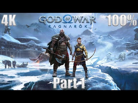 God of War Ragnarok - Full Game 100% Platinum Longplay Walkthrough Part 1 - 4K 60FPS