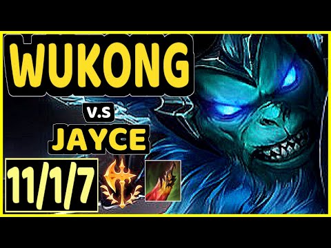 705 (WUKONG) vs JAYCE - QUADRAKILL 11/1/7 KDA TOP GAMEPLAY - KR Ranked GRANDMASTER