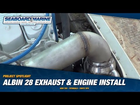 Project Spotlight: Albin 28 Dry Side of Exhaust and Final Motor Install