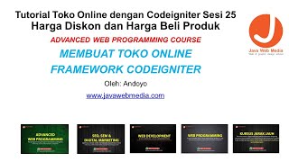 Tutorial Toko Online dengan Codeigniter Sesi 25 Harga Diskon dan Harga Beli Produk