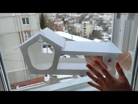 Кормушка для птиц на присосках на окно пластиковая Желтая - фото 1 - id-p1294987863