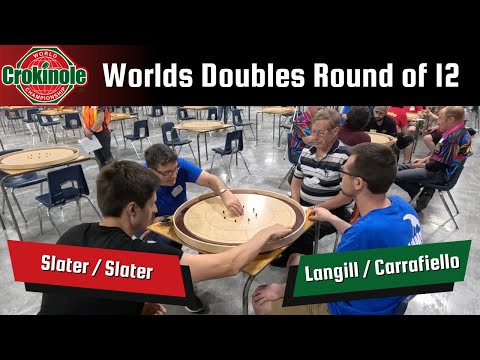 2025 World Crokinole Championship Doubles - Round of 12 - Slater Slater VS Langill Carrafiello