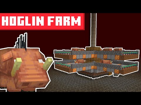 Minecraft Hoglin Farm 1.21.11+ - BEST DESIGN - 7500+ Items Per Hour! | Designed by NJCyberBird