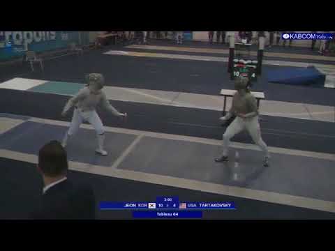 Athens World Cup SWS 2020 - L64 - Jeon KOR v Tartakovsky USA