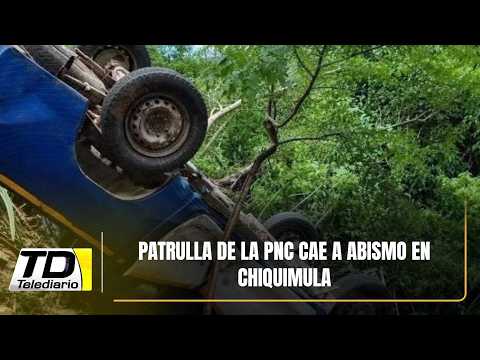 Patrulla de la PNC cae a abismo en Chiquimula