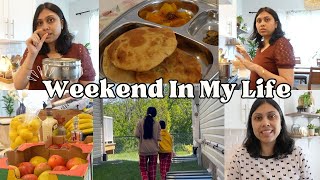 Weekend Vlog - Costco Grocery / Sattu Puri / Gardening - Cook and clean with me