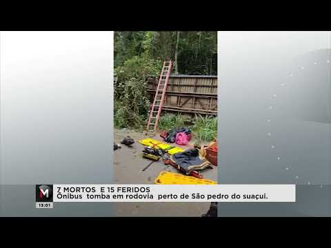 7 mortos e 15 feridos: ônibus tomba em rodovia perto de são pedro do Suaçuí - Jornal Minas