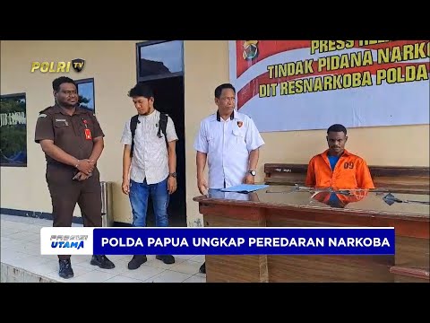 POLDA PAPUA MEMUSNAHKAN BARANG BUKTI NARKOTIKA JENIS GANJA 21,3 KILOGRAM ASAL PAPUA NUGINI