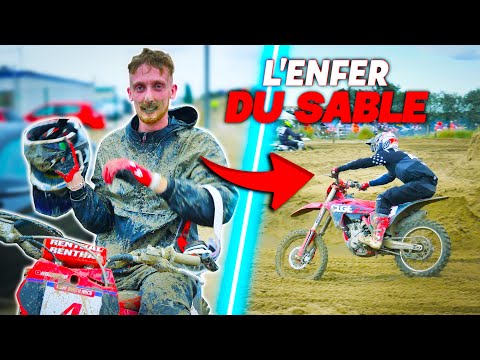 Je participe à ma 1ère course motocross dans le SABLE.. 👿
