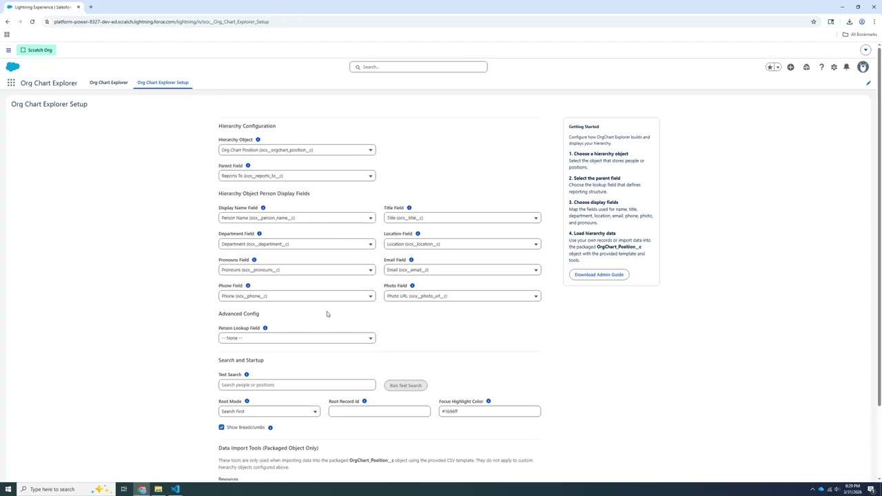 Org Chart Explorer Full Setup