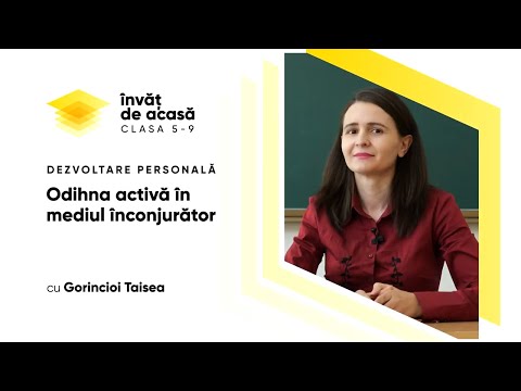 Dezvoltare personală, cl. a VI-a,"Odihna activă în mediul înconjurător "