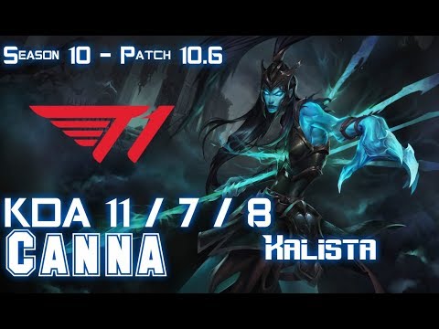 T1 Canna KALISTA vs GANGPLANK Top - Patch 10.6 KR Ranked