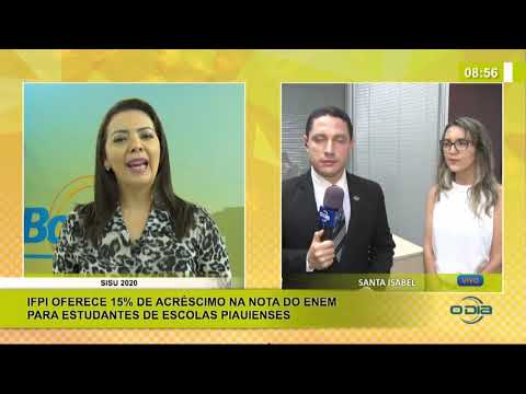 BOM DIA NEWS 24 01 2020  IFPI oferece 15% de acreÌscimo na nota do ENEM
