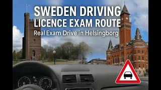 🛣️ Sweden Driving License Exam Route – Exam Drive in Helsingborg - Hyllinge 🇸🇪 4K