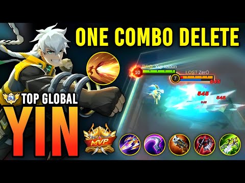 ONE COMBO DELETE!! YIN BEST BUILD 2023 | TOP GLOBAL YIN GAMEPLAY - MOBILE LEGENDS