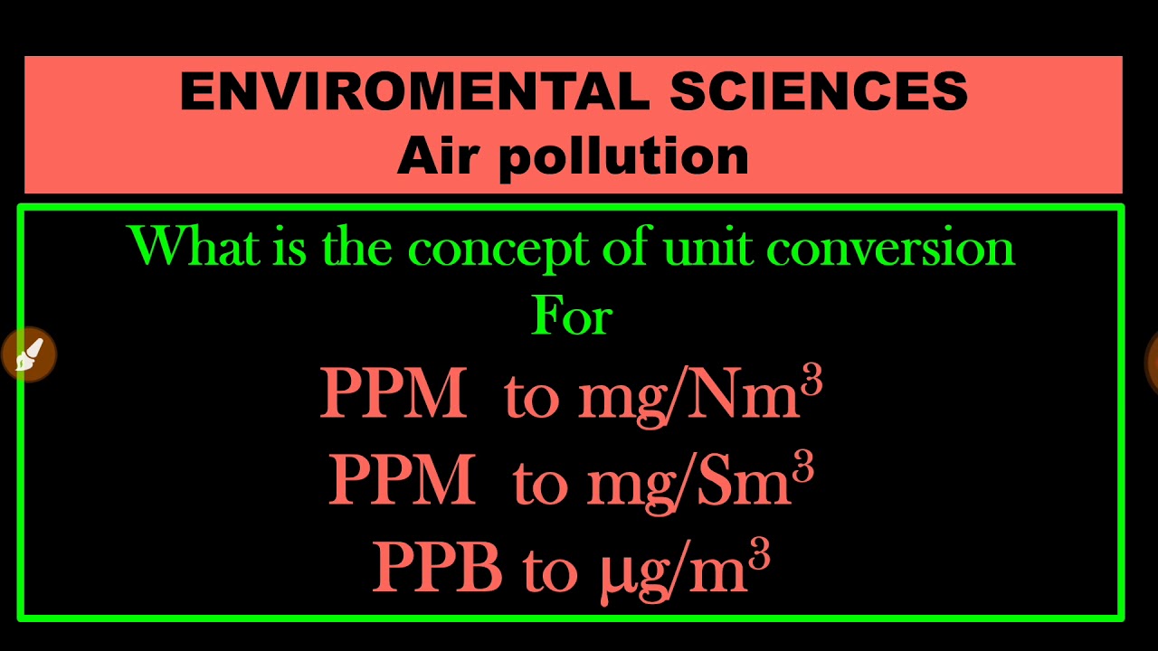 Environmental science | concept lecture | how to convert ppm to mg/m3 | net jrf exam| mind mapping