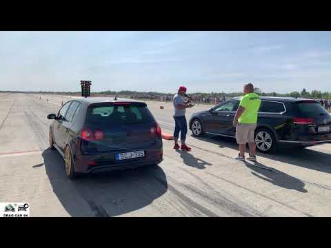 VW Golf R32 Mk5 vs VW Passat B8 2.0 TDI 4Motion drag race 1/4 mile 🚦🚗  - 4K