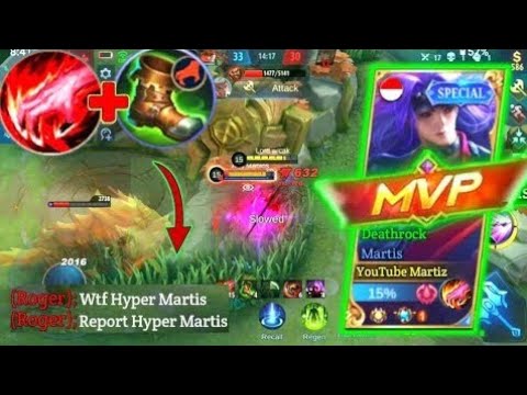 MARTIS " SECRET BUILD " HYPER CARRY!! ENEMY AUTO DELETE 😱😱 || TOP GLOBAL MARTIS GAMEPLAY - MLBB