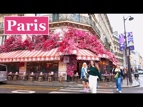 Paris France - A Rainy walk in Paris - Paris 4K HDR - Paris 2024