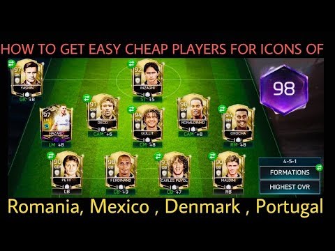 ICONS SQUAD BUILDER : Hagi (Romania), Hernandez (Mexico), Costa (Portugal), Laudrup (Denmark) fifa Video