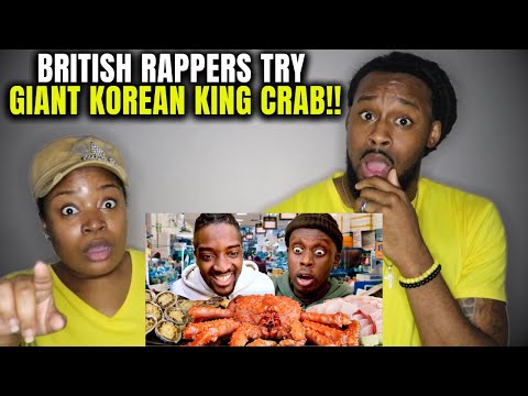 🇰🇷🇬🇧 KOREA'S FAMOUS FISH MARKET! | Americans React to British Rappers Try GIANT Korean King Crab