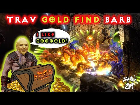 Travincal Gold Find Barbarian Build Guide: Goldmember Has Met His Match!: Diablo 2 Resurrected