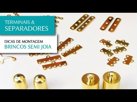 Lançamento: Terminais e Separadores Folheados para Montagem de Semi Joias - Pedra Mística