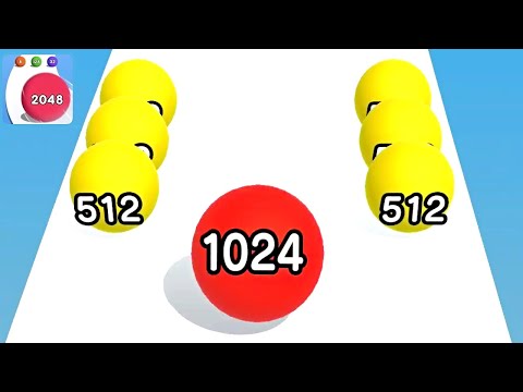 Ball Run 2048 Real Merge ! All Levels Gameplay (2052-2084) android,ios