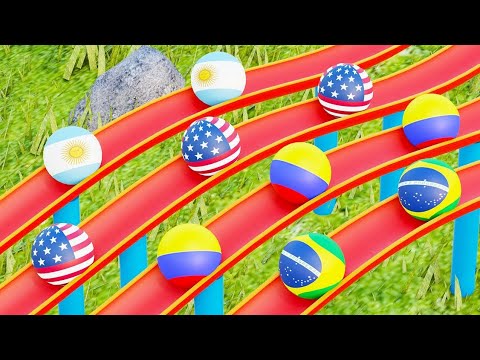 Marble Countries Race | Choose Your County and Win the Race