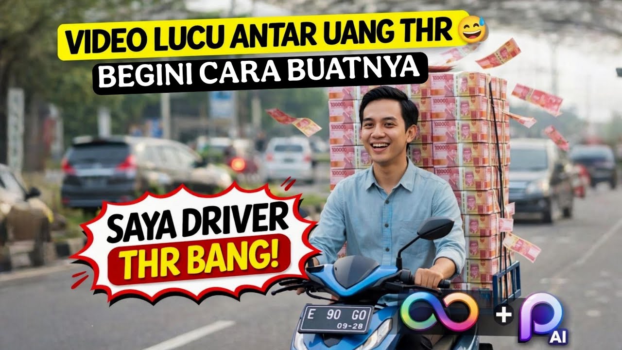 Viral ! Membuat Video Lucu Antar Uang THR Menggunakan AI 