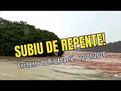 O Rio Abaeté "BOTOU" ÁGUA! Veja a subida rápida do São Francisco hoje.