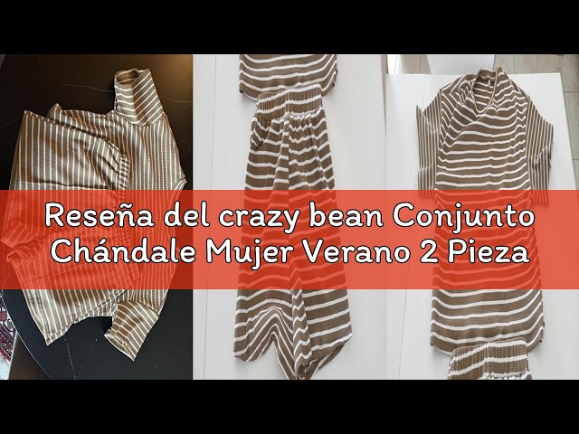 Vídeo relacionado con crazy bean Conjunto Chándale Mujer Verano 2 Piezas Casual Pantalones Cortos y Top Camiseta Manga Corta a Rayas Cuello Redondo Deportivo Rosa L